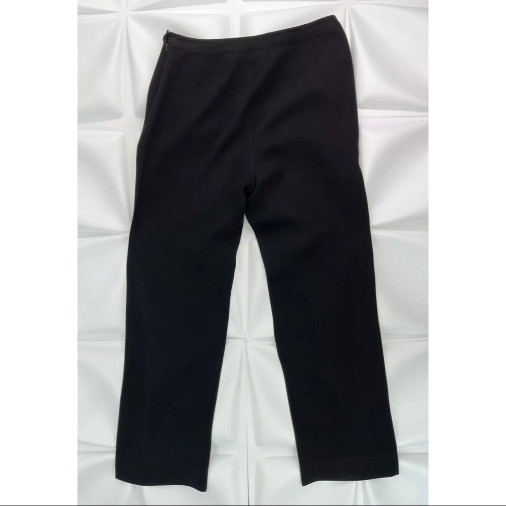 Bloomingdale's Womens Sz 8 Black Acetate Lined Dress Pants Career Work Straight